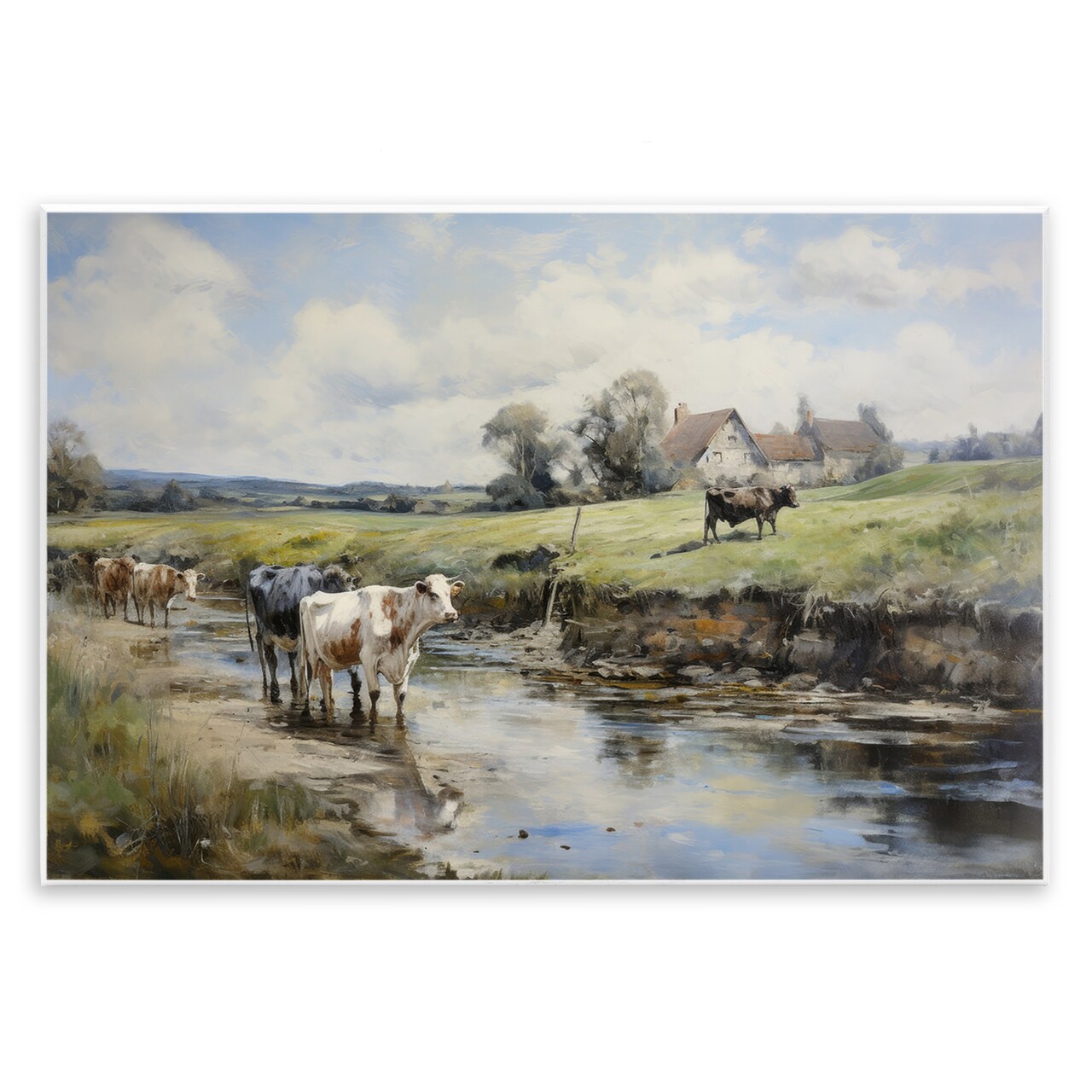 Stupell Industries Free Roaming Cattle Wall Plaque Art Design by Petal Prints Design